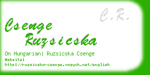 csenge ruzsicska business card